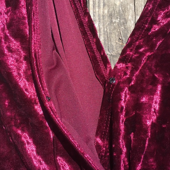 Xhilaration Velvet Jumpsuit - Picture 5 of 11